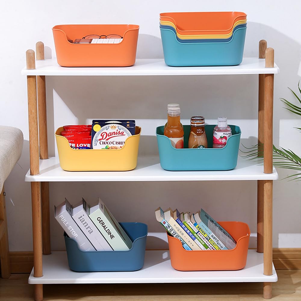 Bncxdc Plastic Storage Basket, 8PCS Storage Baskets, 4 Medium and Small