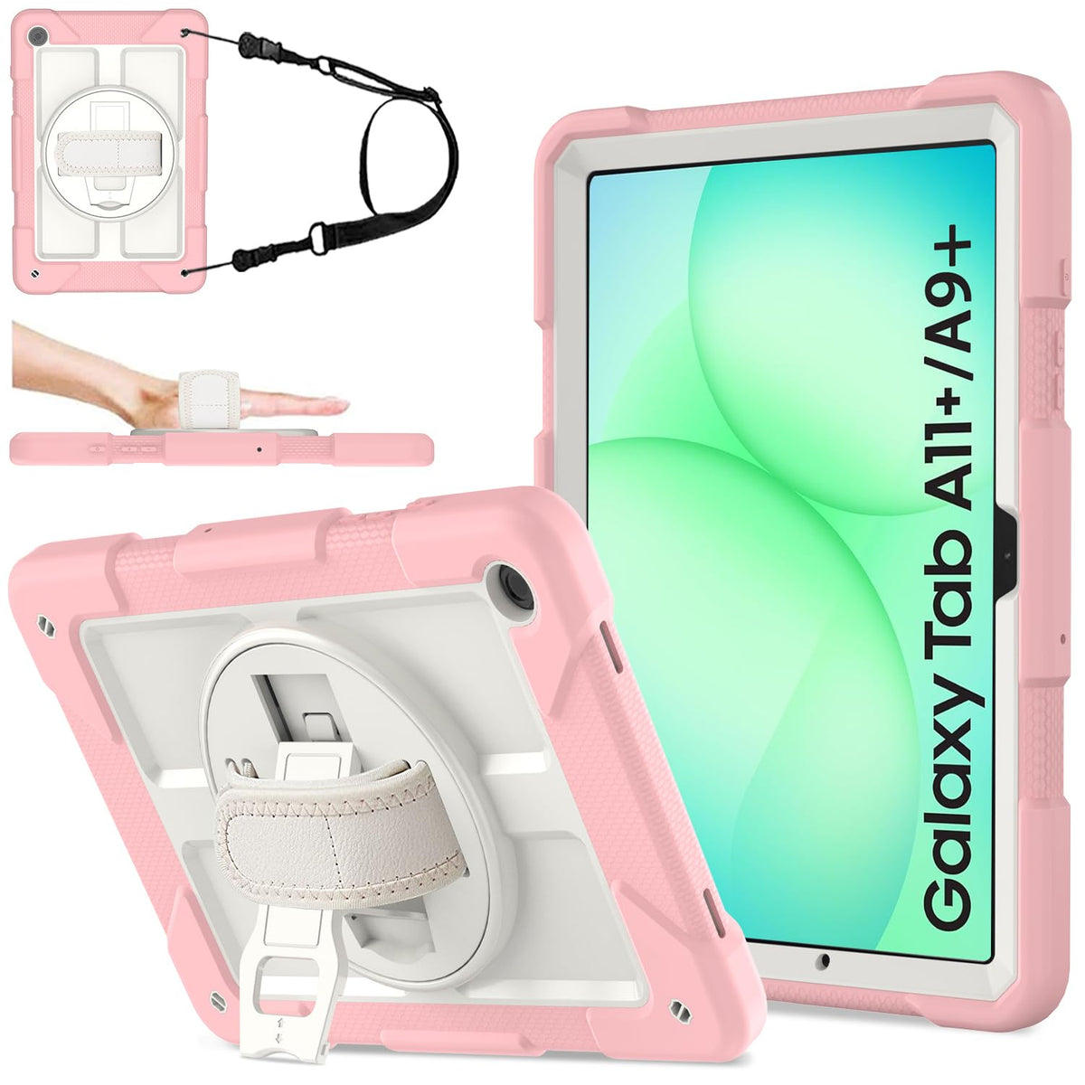 TOPWANT Case for Samsung Galaxy Tab A11 Plus 2025 (SM-X230/X235/X236)/Tab A9 Plus 2023 (SM-X210/X216/X218) 11 Inch, Heavy Duty Shockproof Case with