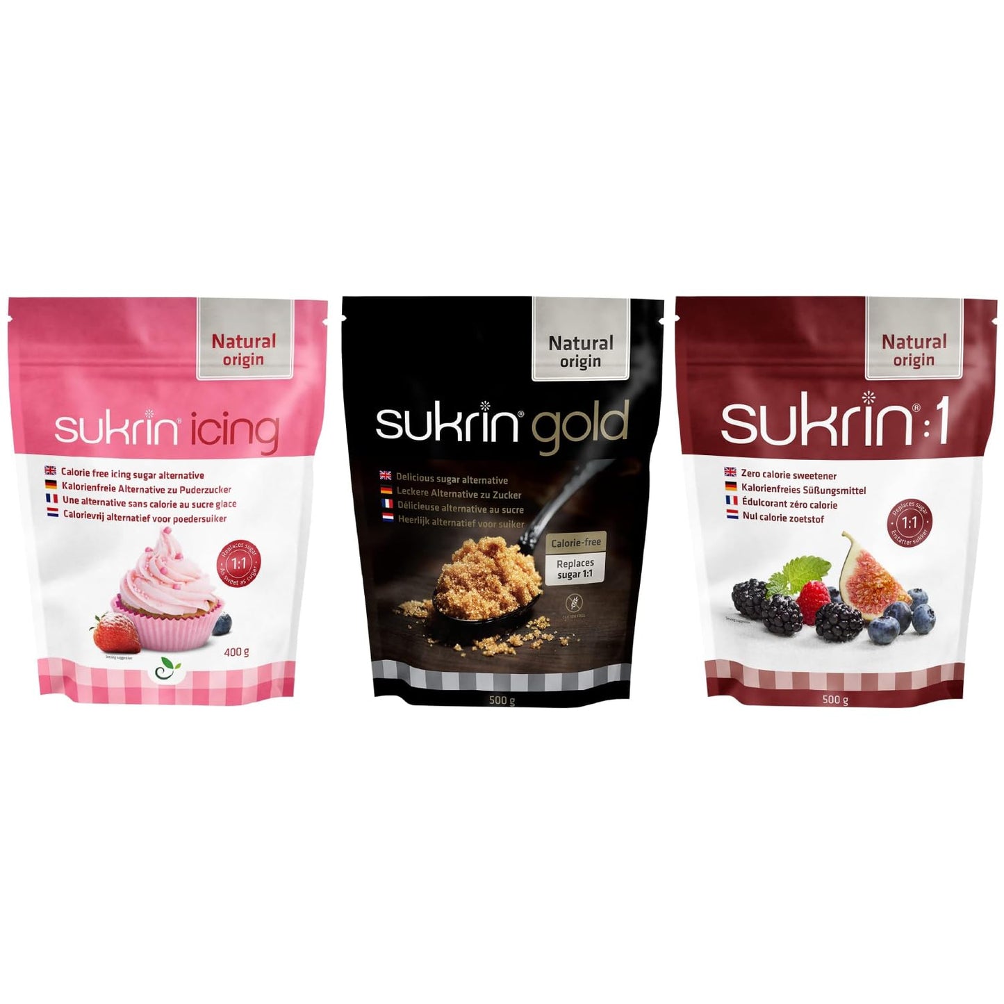 Sukrin Sweetener Variety Pack - Gold, Sukrin:1, Icing