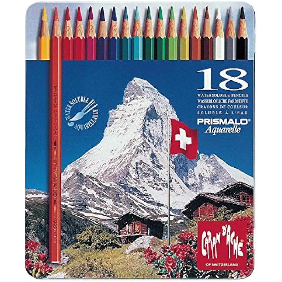 Caran d'Ache SG Education CD 0999-318 Prismalo Aquarelle Watercolour Pencil (Pack of 18)