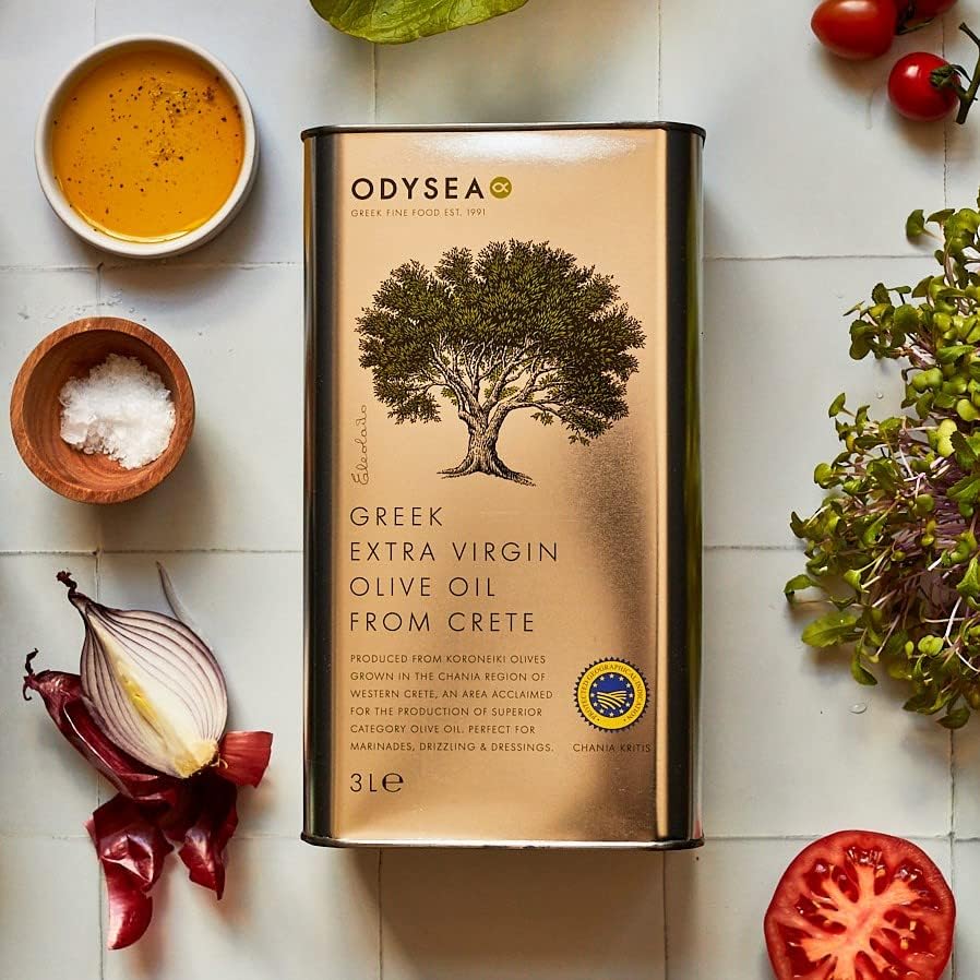 Odysea Greek Extra Virgin Olive Oil PGI Chania, 3 l (Pack of 1)