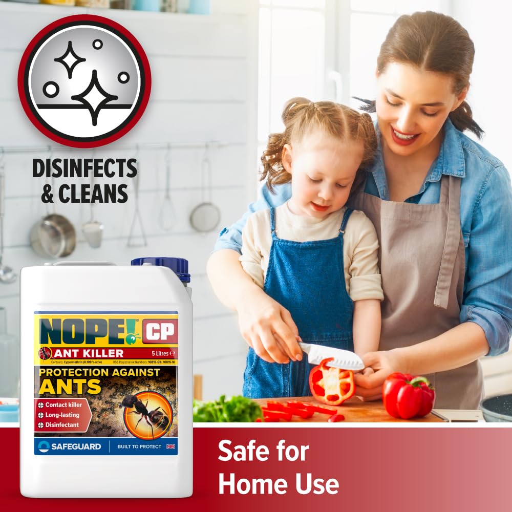NOPE! CP Ant Killer (5L & Sprayer) Spray Long-Lasting, Fast Acting for Indoor and Outdoor use