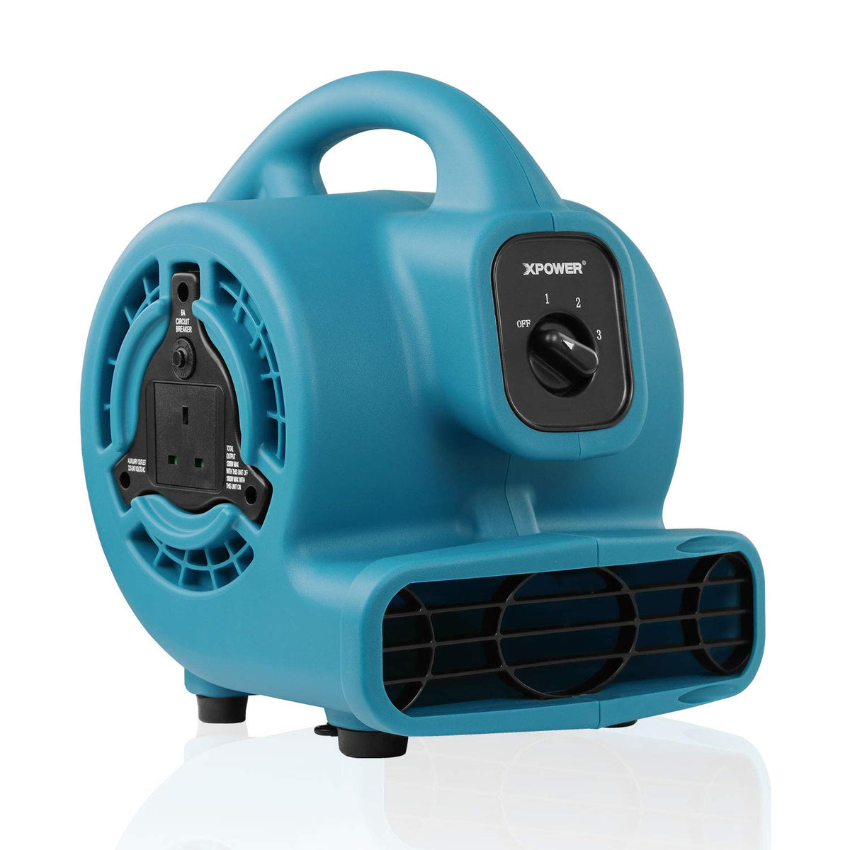 XPower P-80A Mini Mighty Centrifugal Air Mover Carpet Dryer Floor Fan Blower Stackable for Water Damage Restoration Janitorial Plumbing Home Use