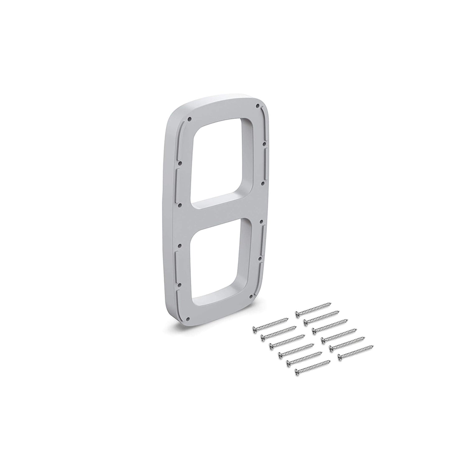Emuca - Lateral assembly supplement for pull down hanging rail, Side supplement for pull down wardrobe rail lift, grey plastic, Set of 2
