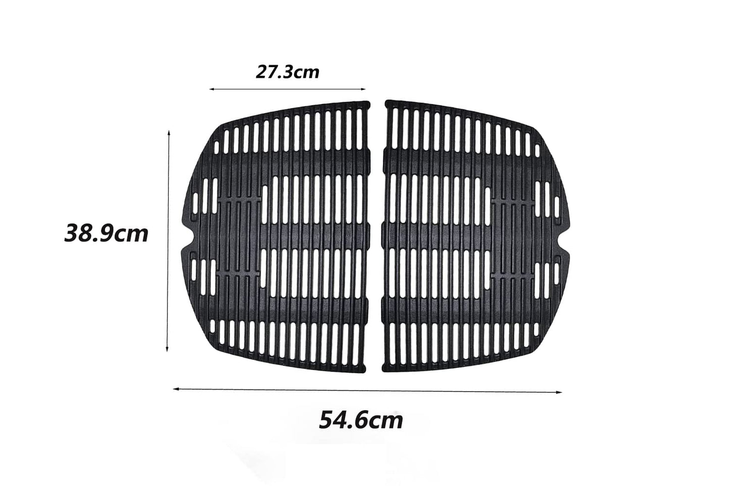 Denmay 7645 27.3 x 38.9CM Cast Iron Cooking Grates for Weber Q200,Q220, Q2000,Q2200 Gas Grill, Grill Grates Replacement Parts for Weber 7645.