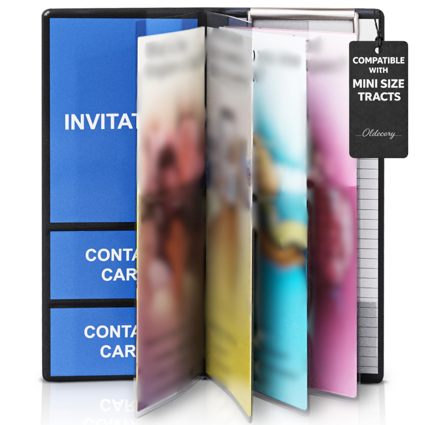 OLDECORY Tract Holder for Ministry, Black Plastic, JW.org gifts, Pioneer, organizer, Jehovah Witness accessories, 1 unit, 200g capacity