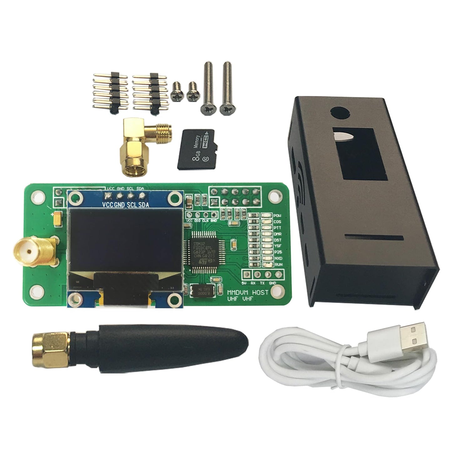 Upgraded MMDVM Hotspot Hat Board DMR YSF Dstar Raspbery P Zero W Pi Model 1b+ 2b 3b 4b Series Digital Voice Modem Walkie Talkie Worldwide UHF Antenna