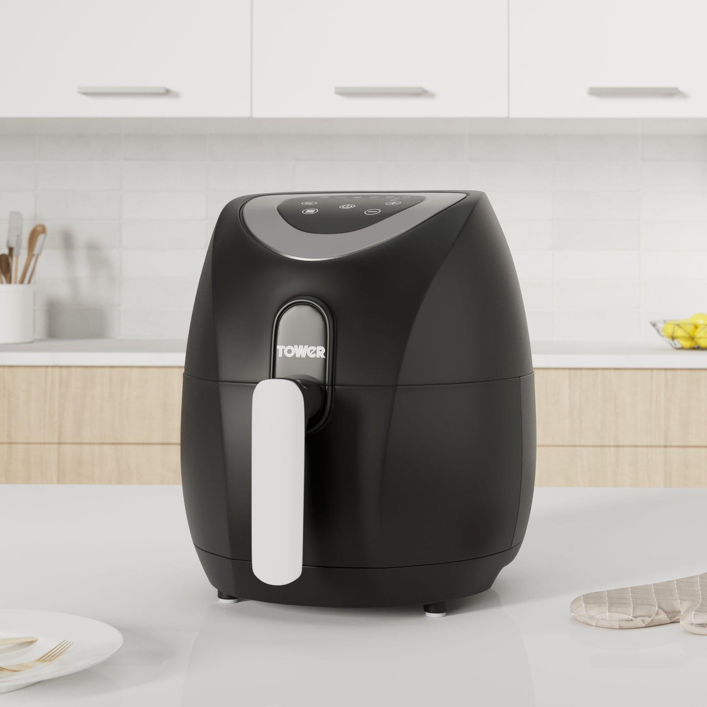 Tower Vortx T17024 Digital Air Fryer Oven with Rapid Air Circulation and 60 Min Timer, 4.3 Litre, Black