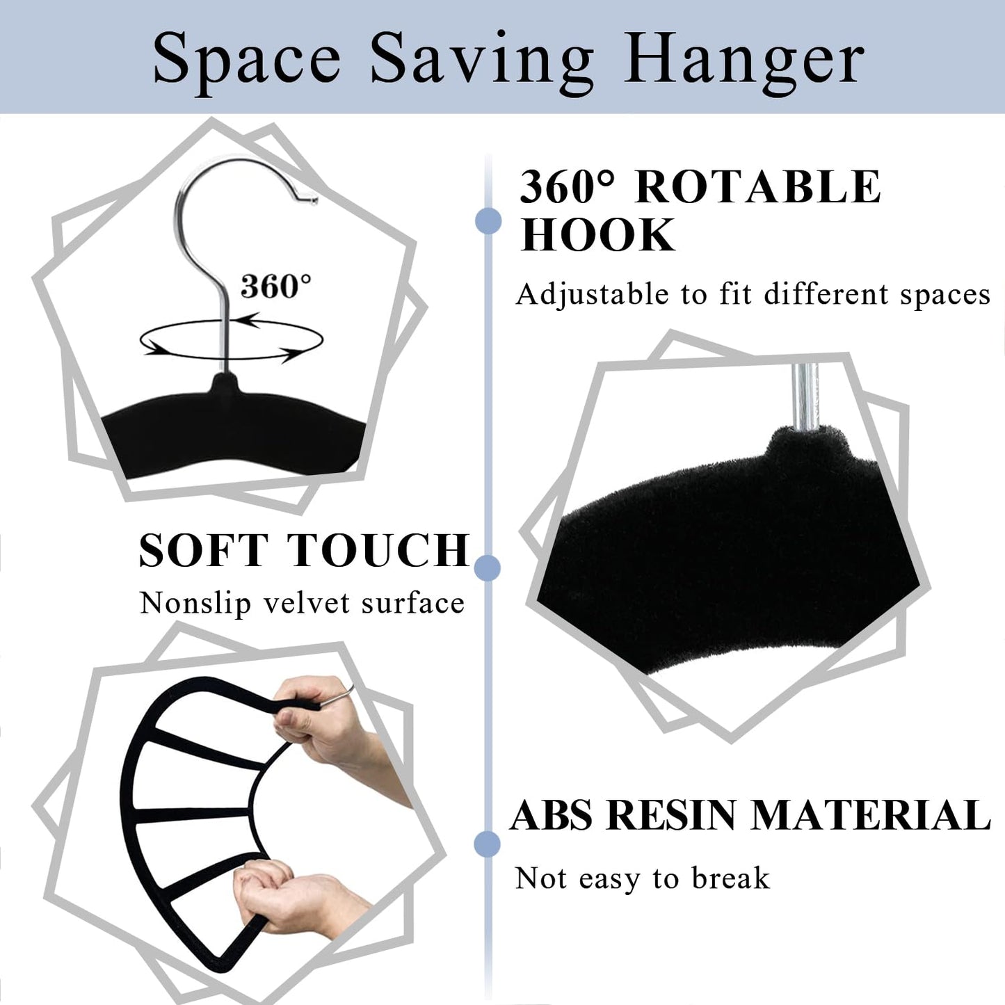 3 Pack Velvet Trouser Hangers - 4-Layer Space Saving Scarf and Jeans Hangers - Wardrobe Organiser and Space Saver Trouser Rack, Leggings Hanger