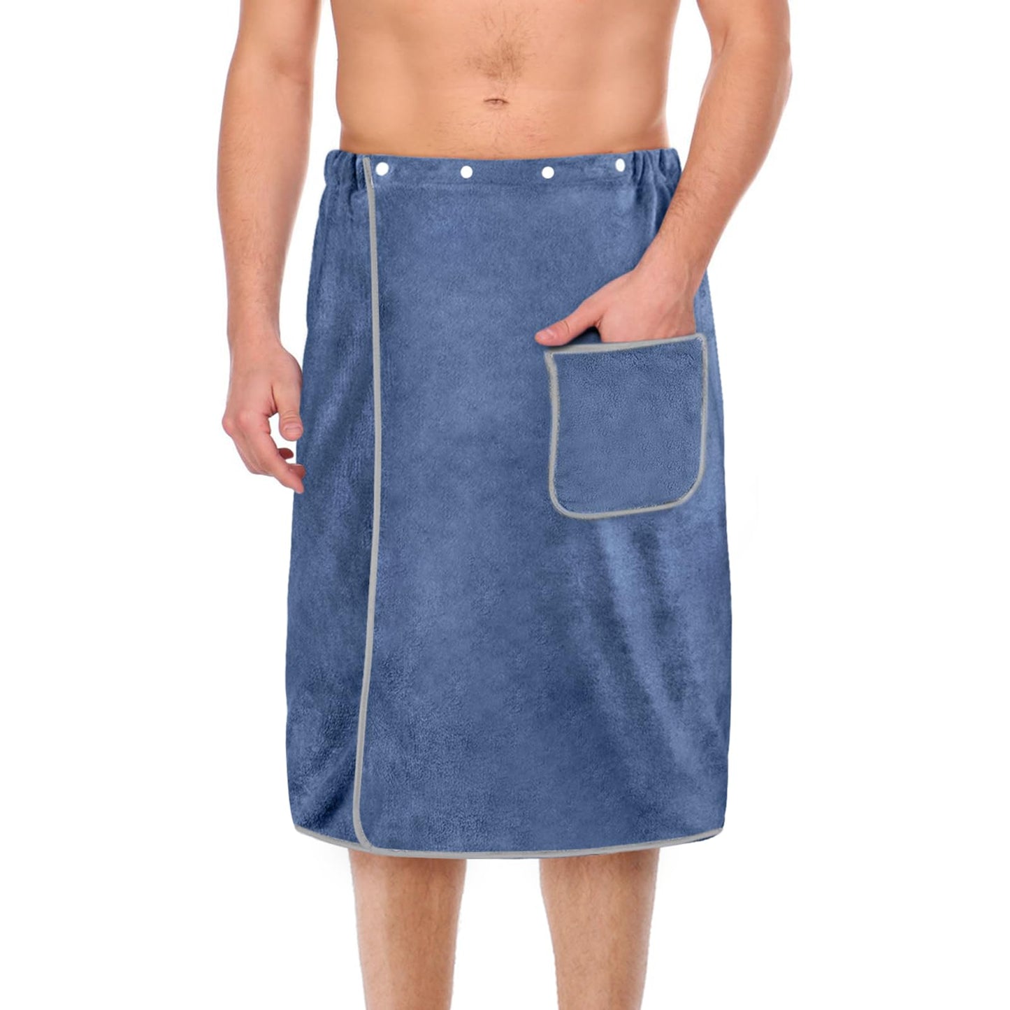 Aomig Bath Towel Body Wrap for Men, Adjustable Men’s Bath Wrap Towel, Mens Shower Wrap Bath Towel, Strong Absorption Sauna Spa Body Wrap