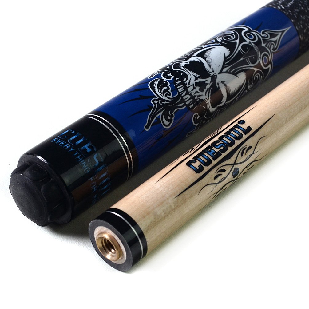 CUESOUL ROCKIN Series 58" 21oz Maple Pool Cue Stick Set with Joint Protector/Shaft Protector and Cue Towel(G405)