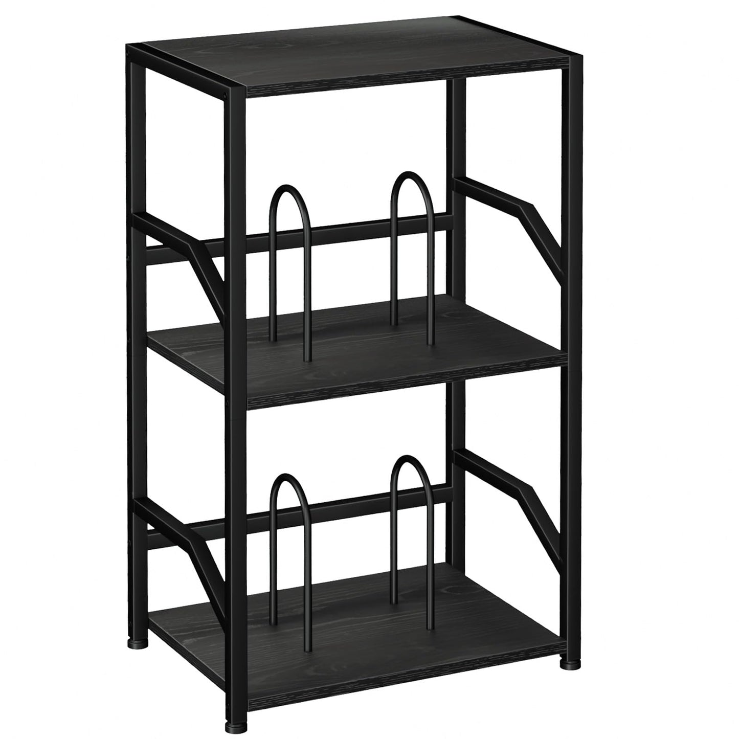 LOAKEKEL Record Player Stand, Vinyl Record Storage Hold Up to 200 Albums