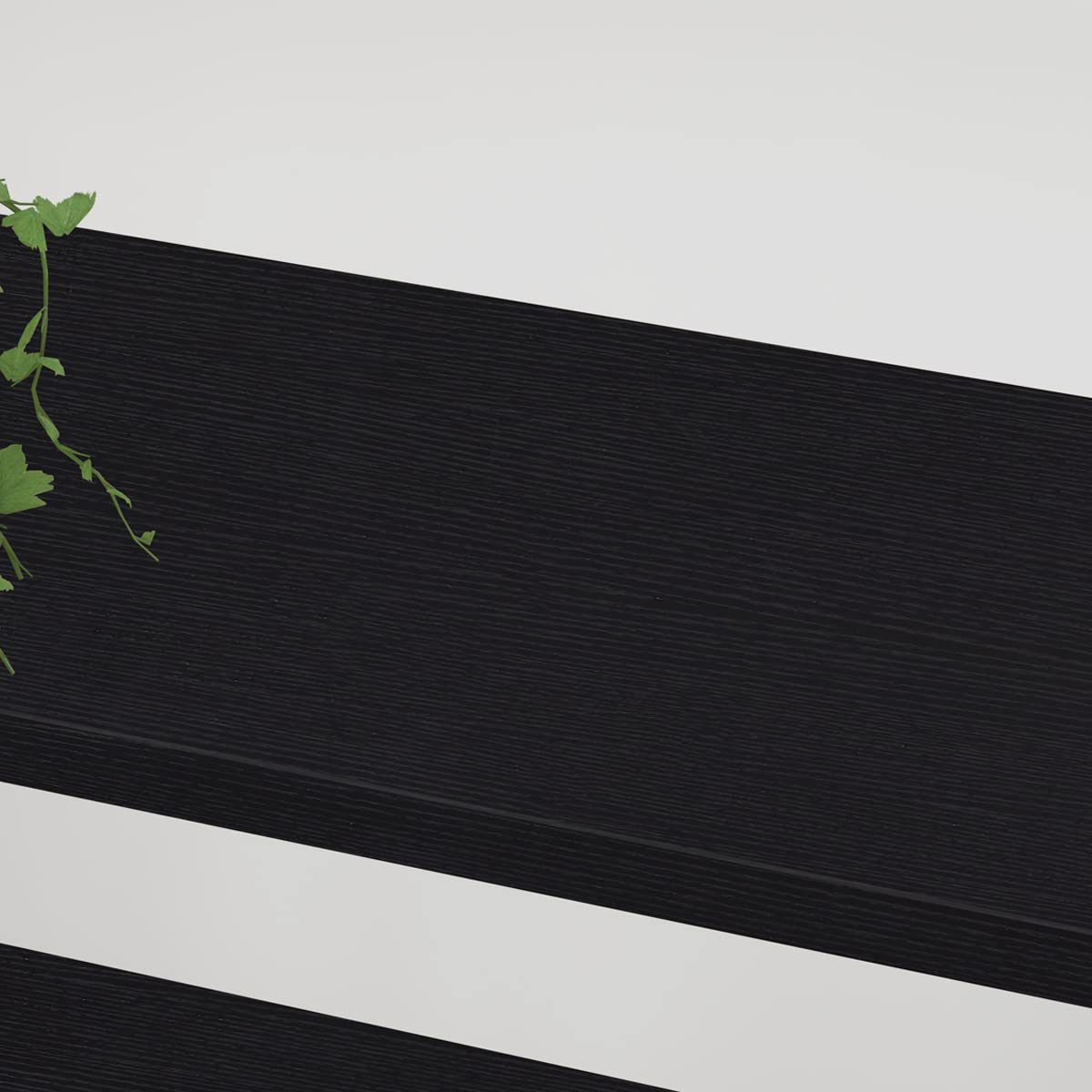 HSH 3 Tier BookShelf Farmhouse Storage Bookcases Modern Shelf Black Oak