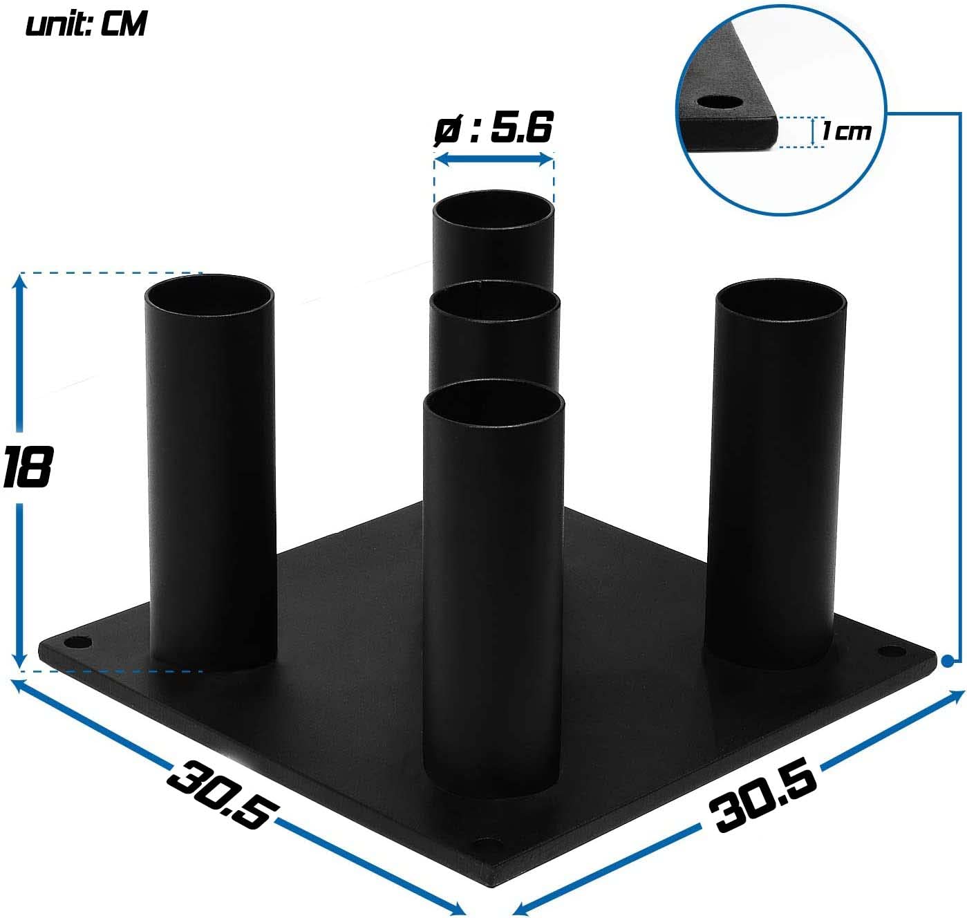 Yes4All AEA6 Vertical Barbell Storage Rack Stand, 5 Bars,7inches x 2.2inch