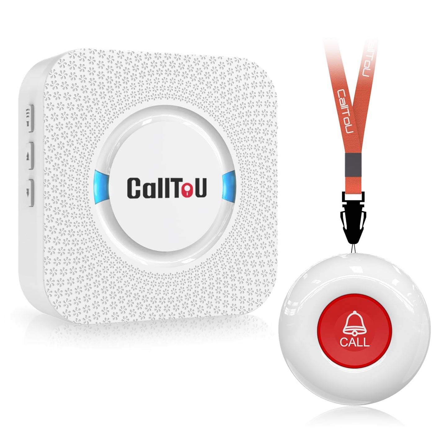 CallToU Wireless Personal Alarms for Elderly Call Button Panic Alarm 500ft Nurse Call Bell Patient SOS System for Home/Personal Caregiver Pager with 1