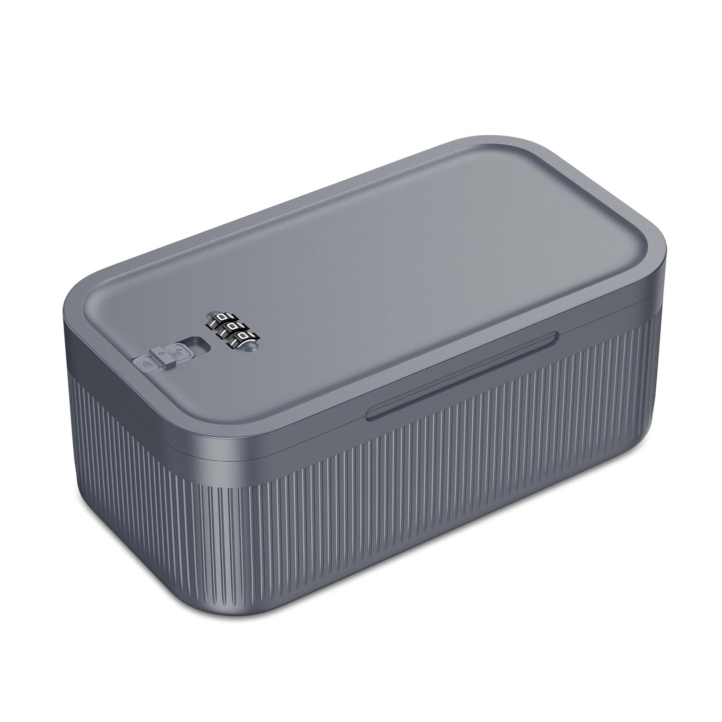 Ankilo Lockable Storage Box with Code, Portable Lock Box Medicine, Grey