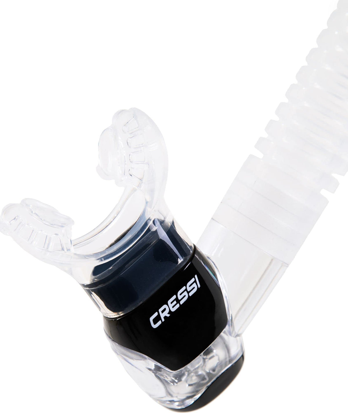 Cressi Itaca Ultra Dry Snorkel - Snorkel Dry for Free Diving and Snorkeling, Black/Red, One Size, Unisex Adult