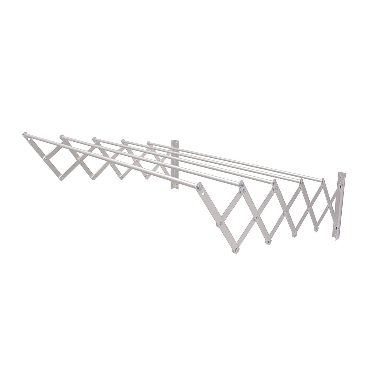 Amig - Wall Mounted Clothes Airer 80cm | Aluminium Drying Length | Extendable Clothes Line with 5 Bars | Dimensions: 80 x 14 x 3 cm | Foldable Clothes