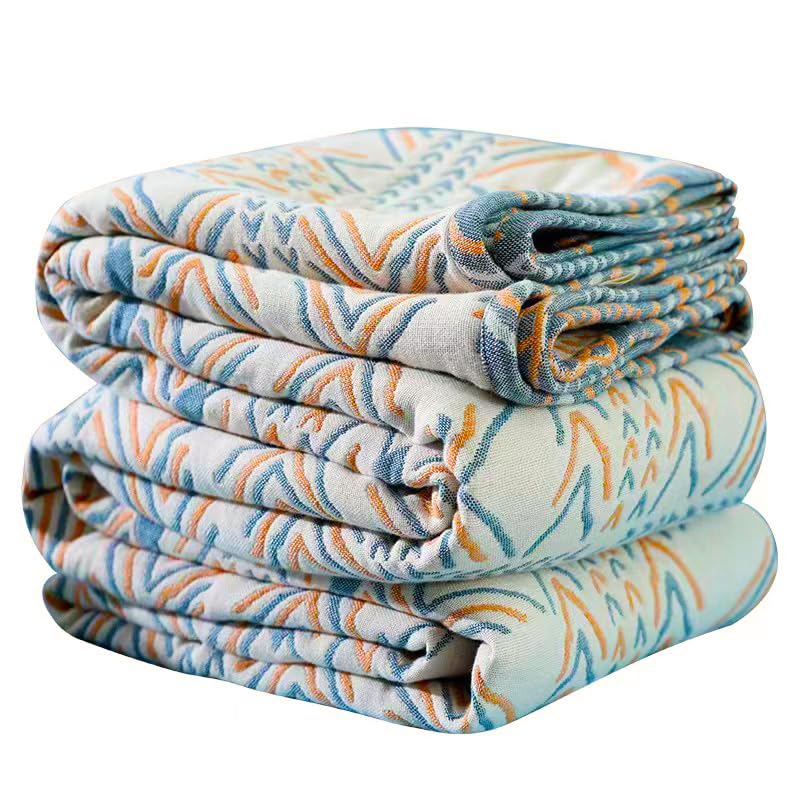 VANJOROY Double-sided Bohemian Sofa Bed Large Throw Blanket, 100% Pure Organic Cotton Soft Boho Throw for 2 3 Seater Settees Armchair Couch and