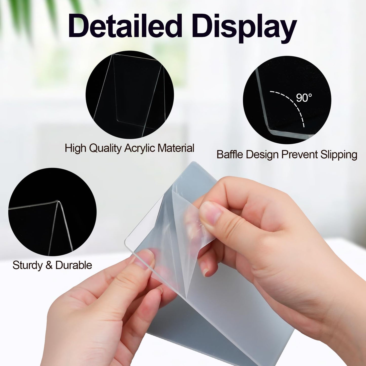 10 PCS Acrylic Book Display Stands, Clear Book Stand Holder