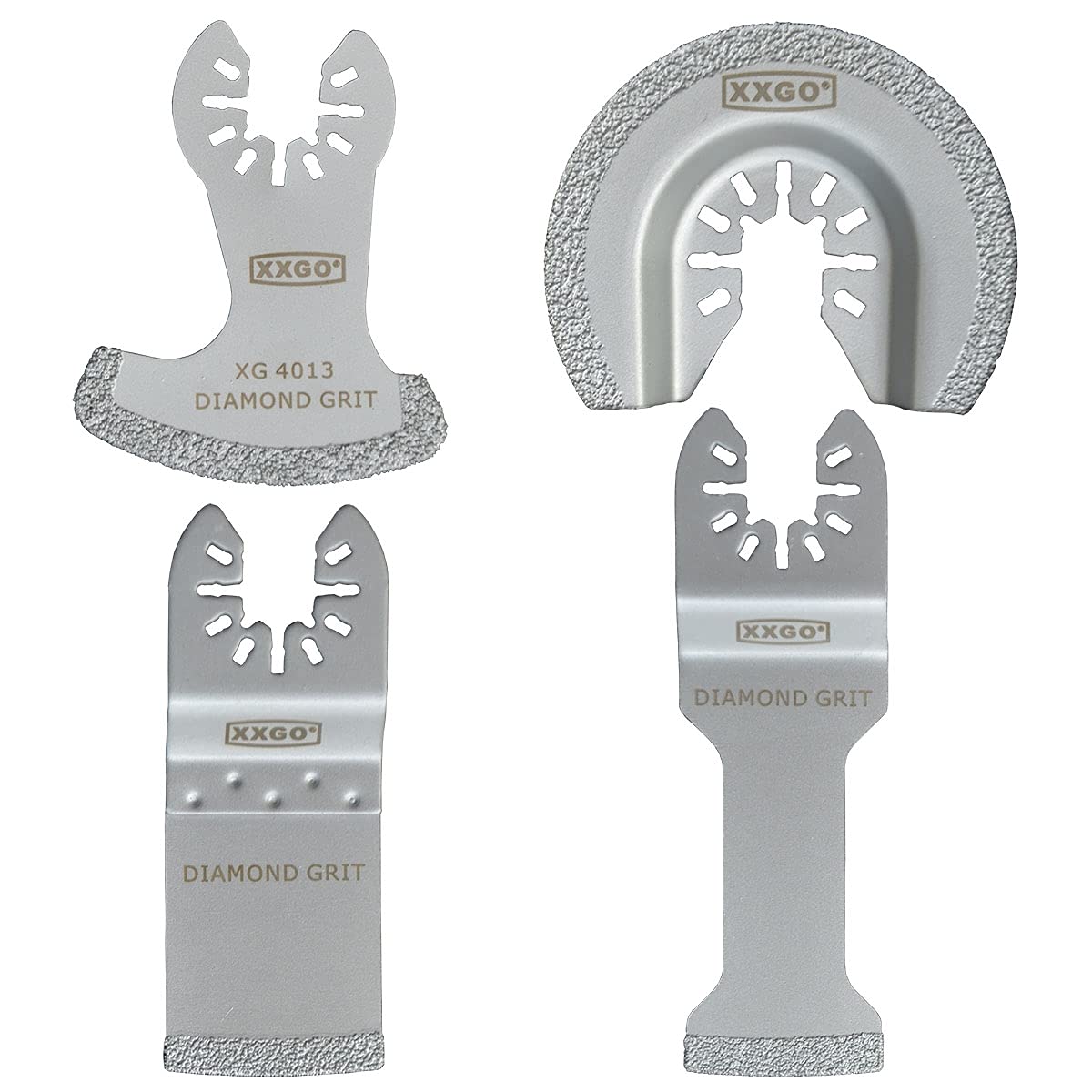 XXGO 4 Pcs Oscillating Multi Tool Diamond Blades for Grit Grout Removal XG4004DU