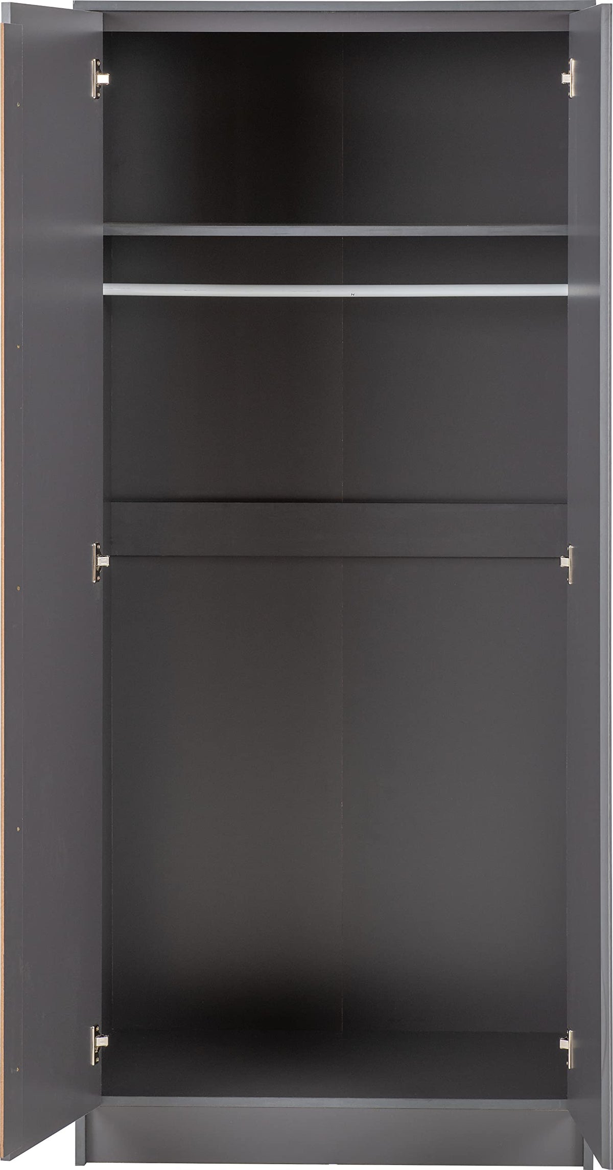 Seconique Malvern 2 Door Wardrobe in Grey