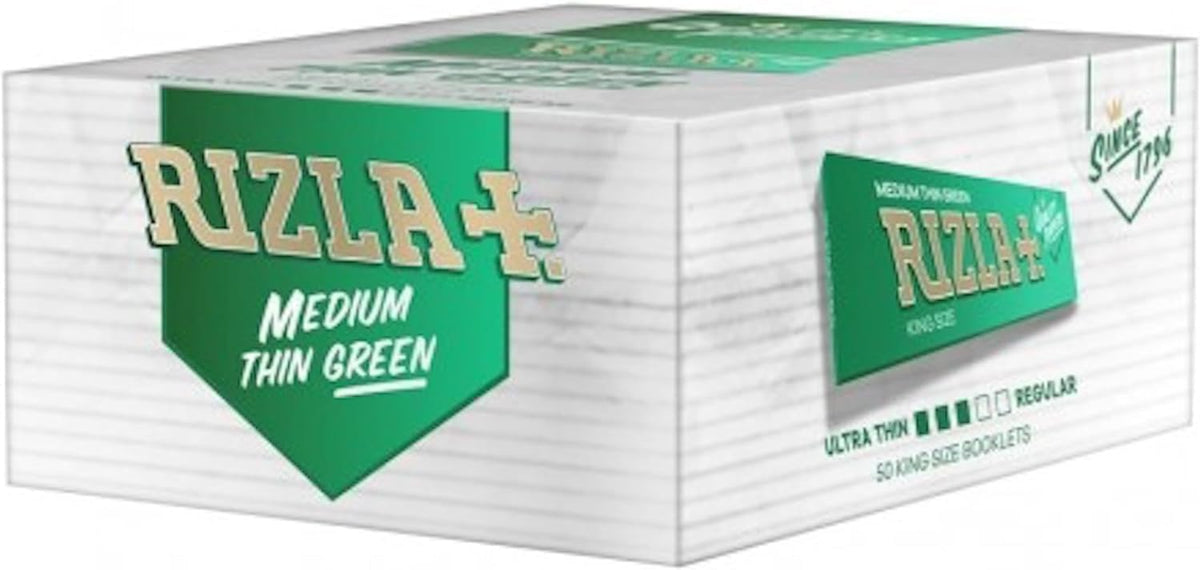 Rizla King Size Green Rolling Paper - Full Box Of 50 Booklets