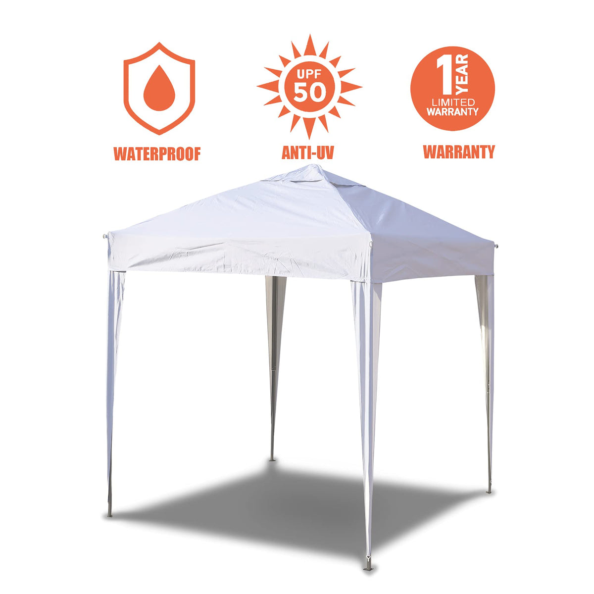 SANHENG Pop Up Gazebo, Pop Up Tent Heavy Duty, Fully Waterproof, All Weather Gazebo ideal for Outdoor Party Camping (3x3m no sides,White)