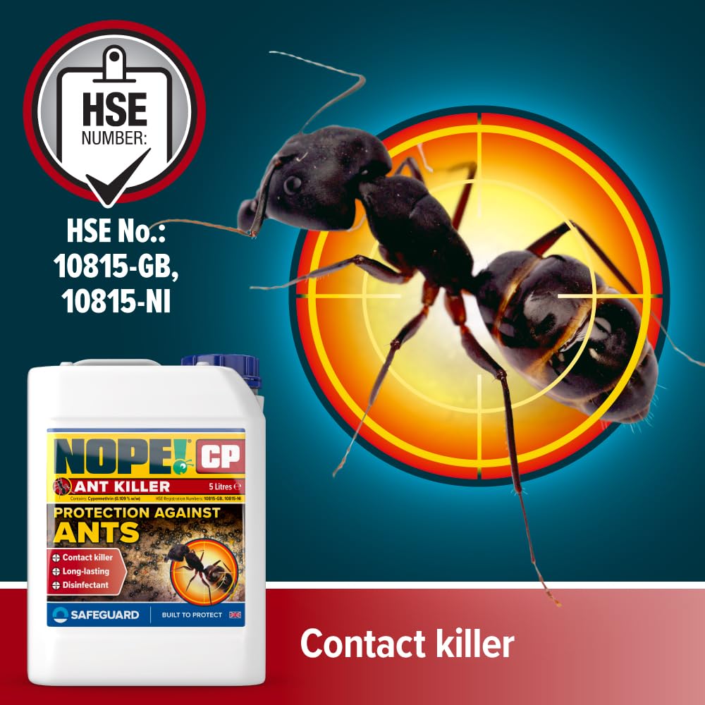 NOPE! CP Ant Killer (5L & Sprayer) Spray Long-Lasting, Fast Acting for Indoor and Outdoor use
