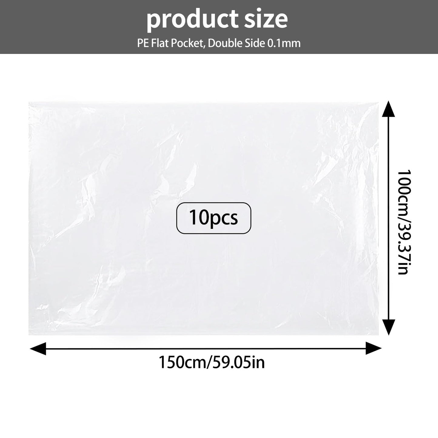 Extra Large Clear Plastic Storage Bags,10 Pieces 40x60 Inches 100x150 Cm Big Giant Jumbo Huge Plastic Storage Bags For Dustproof, Moistureproof