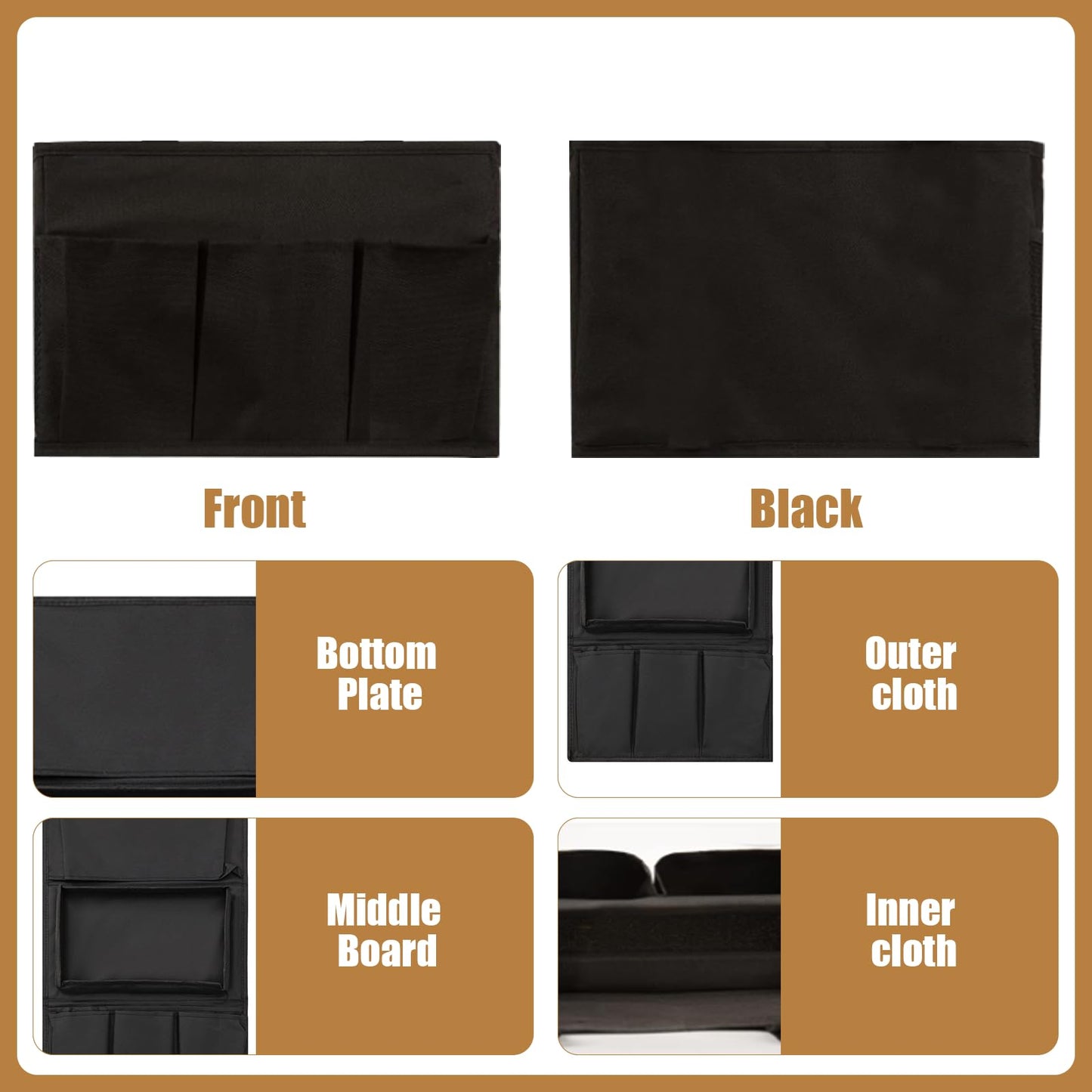 Sofa Armchair Storage Bag, Suitable for Sofas Armrests Storage Bags Tidy Tabletops Bedside Chairs Storage Baskets with Snacks and Tea Cup Holders