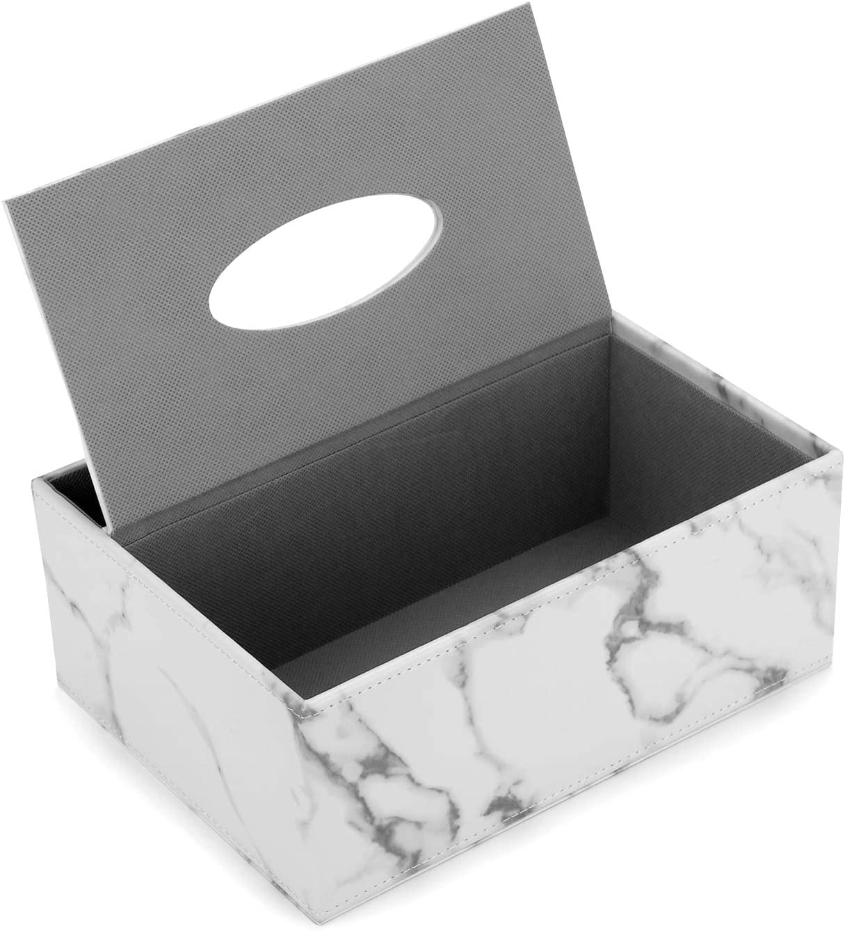 PU Leather Household Office Rectangular Tissue Box Storage Organizer Box