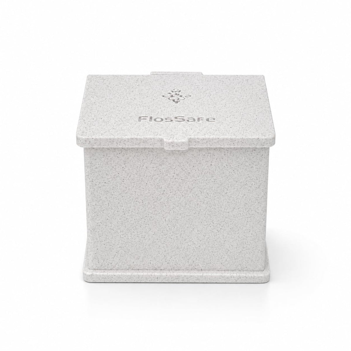 FlosSafe Interdental Brush Holder - TePe Compatible Dental Storage Box | Ventilated Hygienic Organiser - Countertop Marble effect
