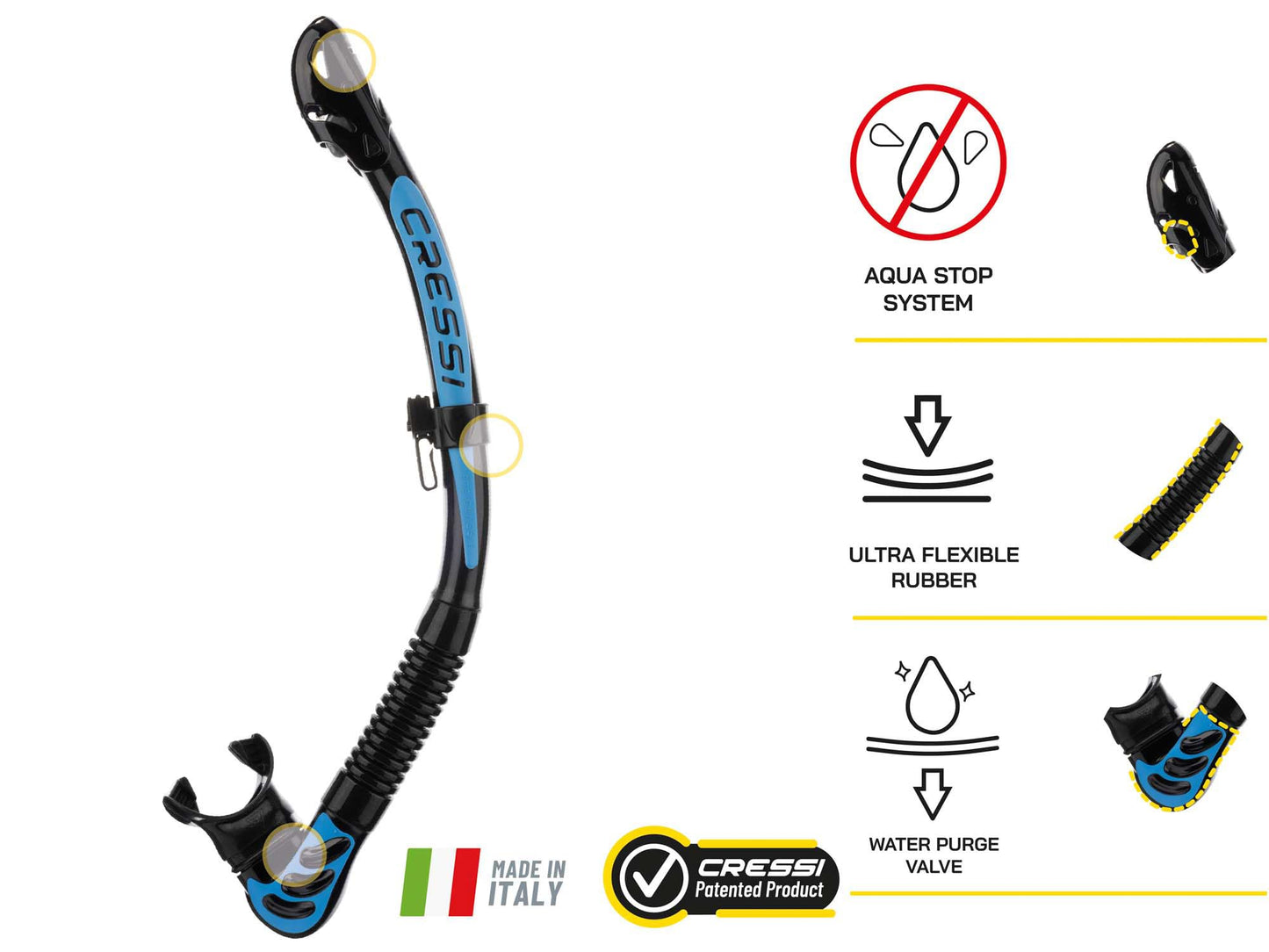 Cressi Big Eyes Evolution Mask & Alpha Ultra Dry Snorkel - Dive Combo Set, One Size, Black/HD Mirrored Lens, Adult Unisex