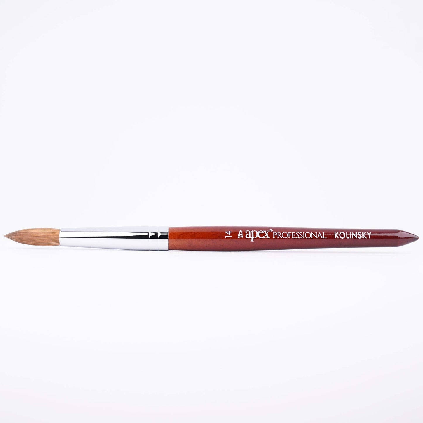 Apex? Professional #14 Premium Kolinsky Pure Sable Hair Acrylic Nail Brush - Acrylic Applications for Professional Nail Technicians | Artists (#14)