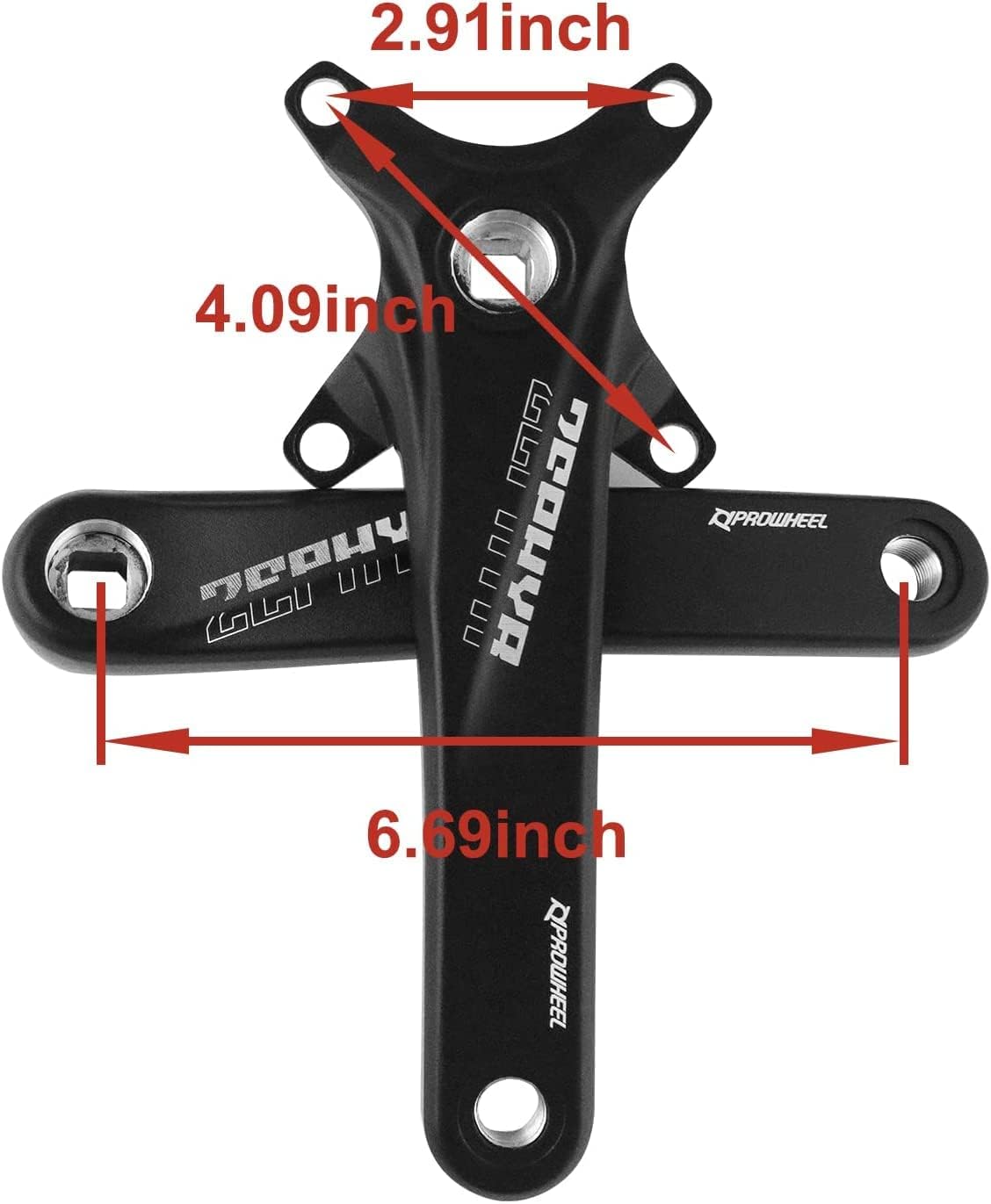 splumzer?UK STOCK Road Bike Crank, Mountain Bike 170mm Square Crankset with 104 BCD 32/34/36/38T Chainring, Aluminum Alloy MTB Crank Narrow Wide CNC