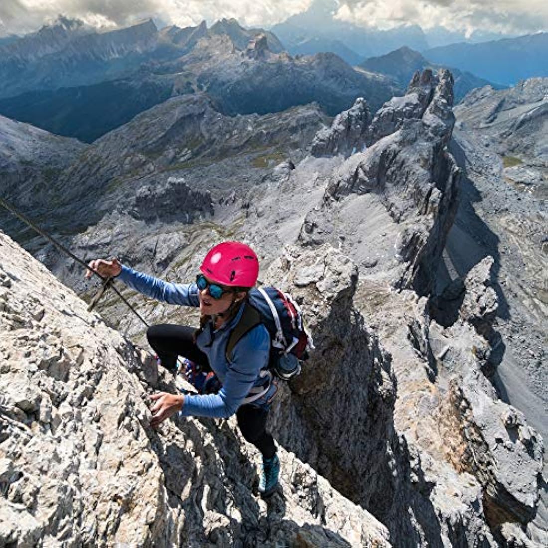 ALPIDEX Universal Climbing Helmet for Teenagers and Adults EN12492 Safety Helmet in