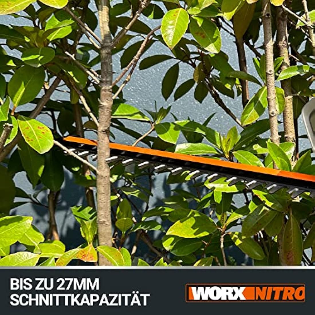WORX Nitro 18V(20V MAX) Cordless Hedge Trimmers WG263E.9, PowerShare, Brushless, 54cm Cutting Length, Max. 27mm Cut Capacity, Safe and Easy to Use, without Battery and Charger