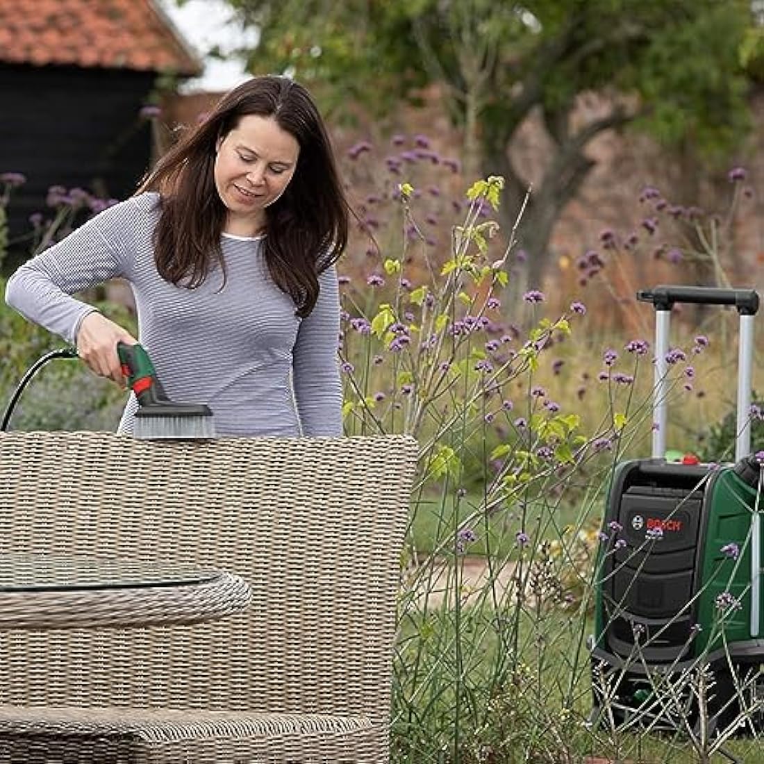 Bosch Cordless Outdoor Pressure Washer Fontus 18V (without battery, 18 Volt System, in carton packaging)