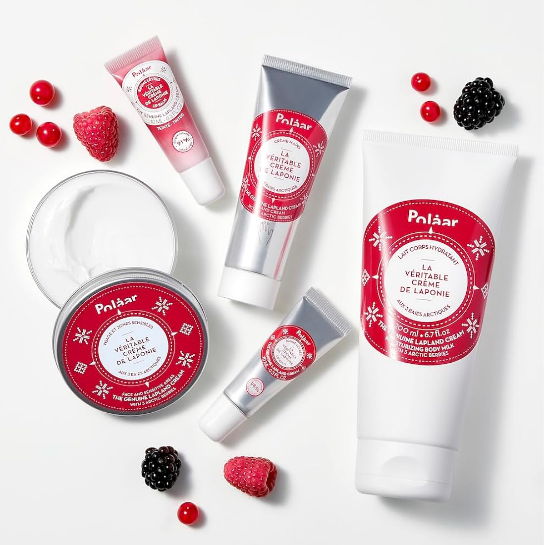 Polåar - Face and Sensitive Areas Cream - The Genuine Lapland Cream with 3 Arctic Berries - Natural Moisturizing Face Care - Vegan, Cruelty Free, Made in France - 100 ml