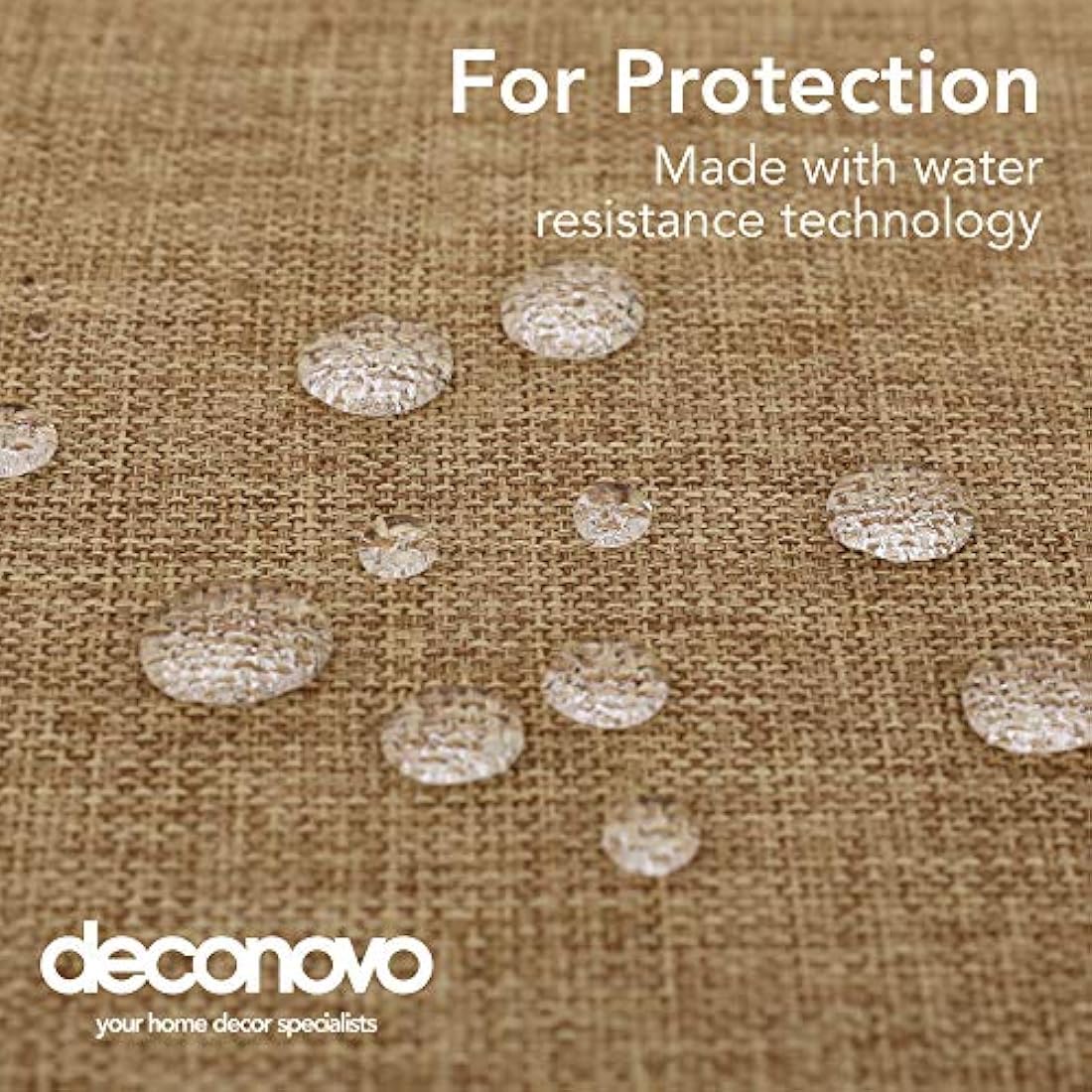 Deconovo Garden Table Cover Rectangular Water Resistant Tablecloth for Party 51x87in(130x220cm) Golden Brown