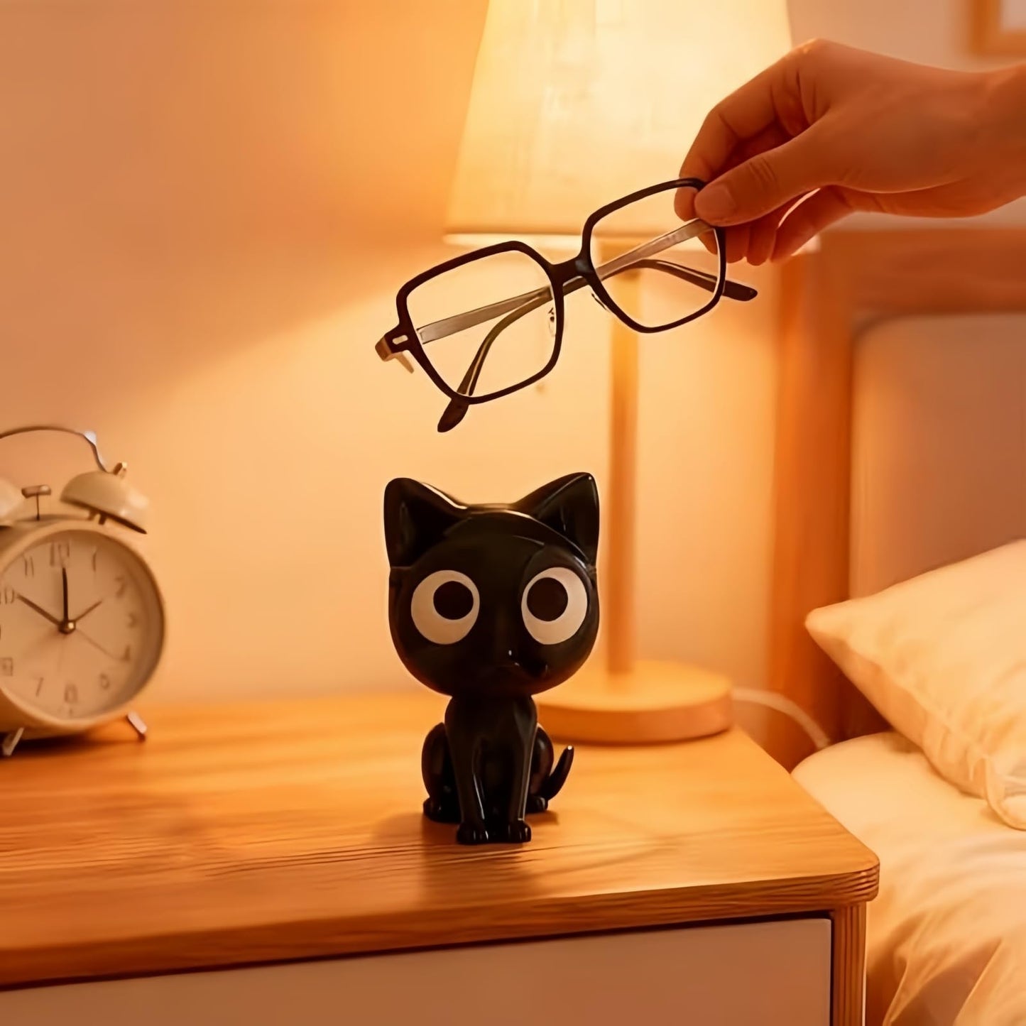 Cuikaan Cat Glasses Holder Stand,3D Printed Animal Glasses Stand for Desk & Living Room Decor,Cat G/lasses Holder,Eyeglasses & Sunglasses