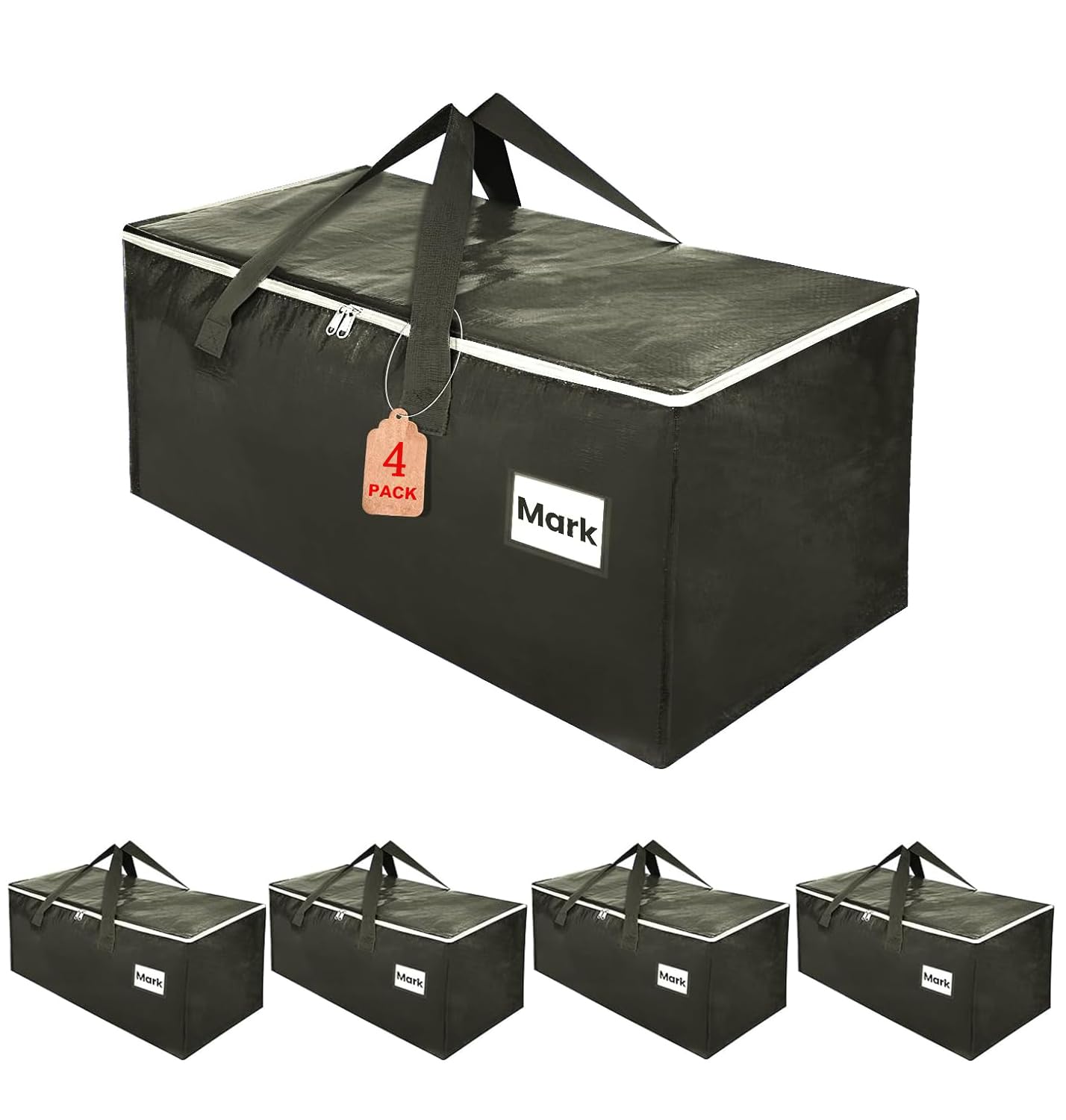 ZFWDSY Moving Boxes 4 Pack,Clothes Storage Large Moving Bags