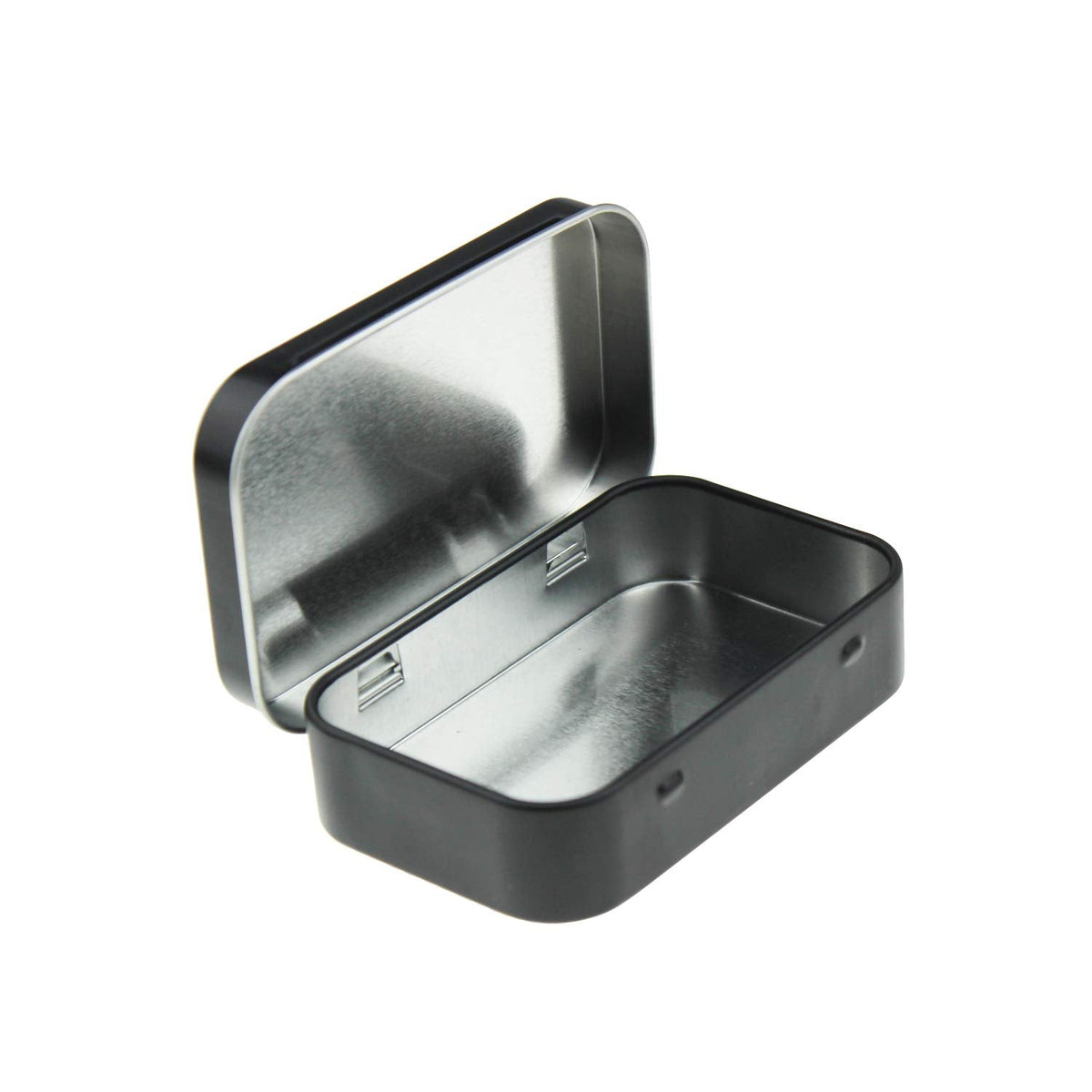 Goodma 20 Pieces Rectangular Metal Empty Hinged Tins Containers, Black