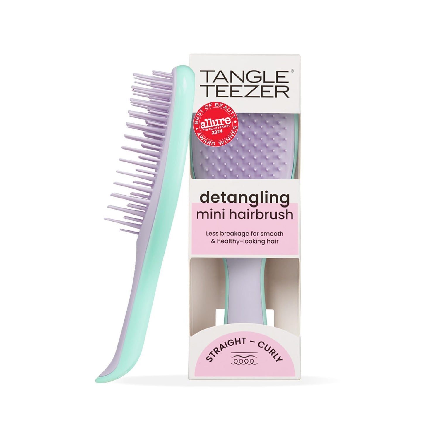 Tangle Teezer | The Mini Ultimate Detangler Hairbrush |Gentle on Wet Hair | Two-Tiered Teeth & Comfortable Handle | Ideal for Kids And Travel |