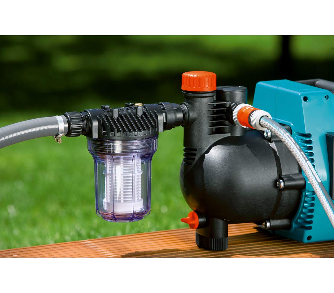 Gardena Pump pre-Filter for Water Flow up to 6000 l/h: Effective Filters for Garden Pumps and Domestic Water Machines, with Filter Insert (1730-20)