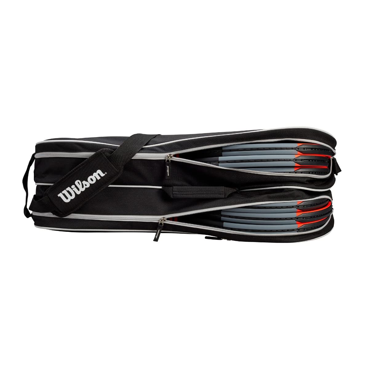 Wilson Advantage II Six Pack Tennis Bag, Black/White