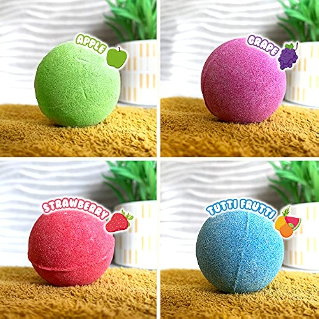 Zimpli Kids - 12 x Baff Bombz, Moisturizing Spa Bath Bombs Gift Set, Birthday Present for Children, Party Bag Fillers Favours, Rewards, Organic & Vegan Friendly, Bath Fizzers, Fizzies, Non-Toxic