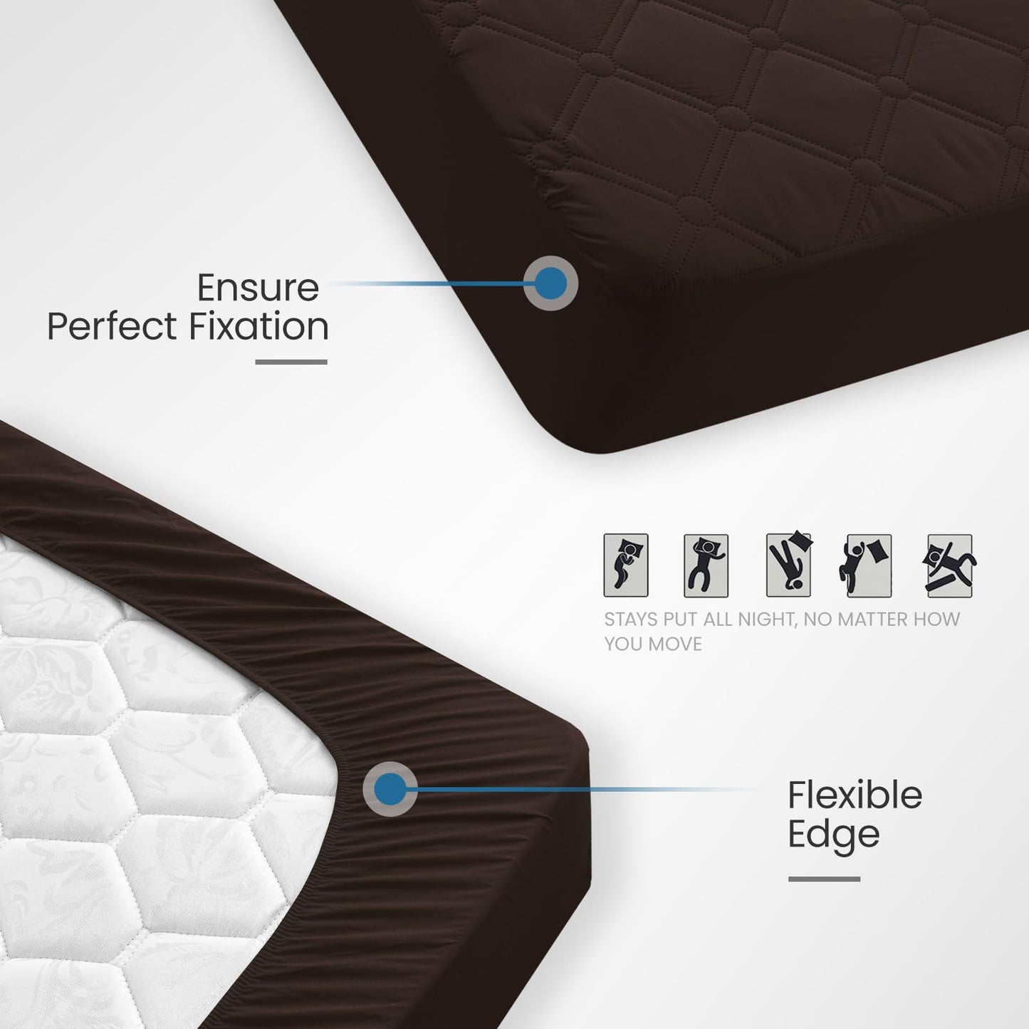 Ystyle Fitted Sheet 90 x 200 cm, Microfibre, Fitted Sheet - Mattress Height up to 30 cm, Curry Dark