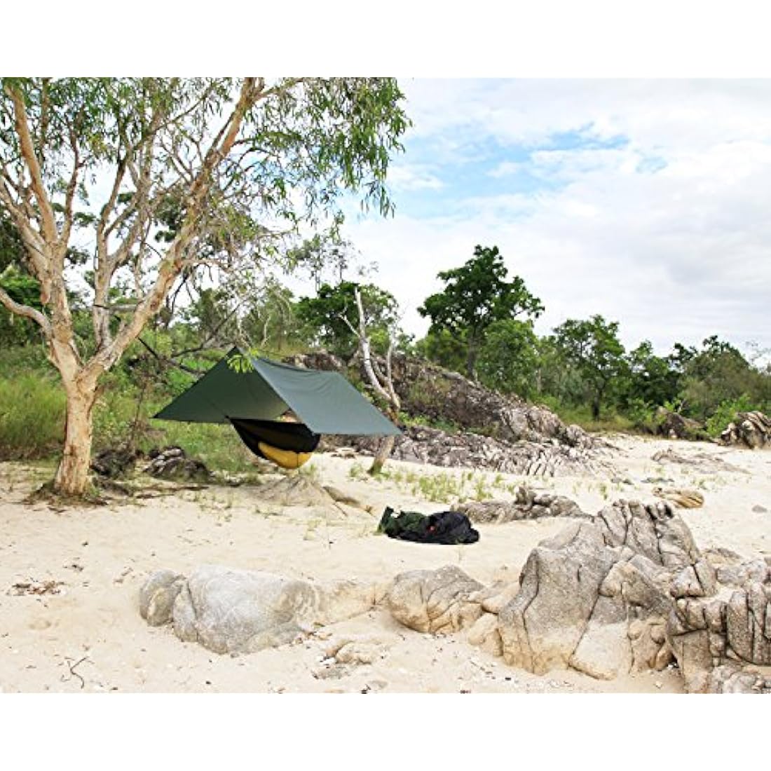 DD Hammocks - DD SuperLight Tarp - Fully Waterproof Tarp Shelter For Light Fast Backpacking Camping And Expedition Sports